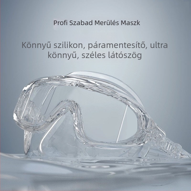 Szabadmerüléses maszk nagy kerettel, anti-fog, alacsony térfogatú; anyag: folyékony szilikon; márka: OTHER; licencelt magánmárkák nélkül