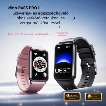 DIDO R40SProII okos karkötő – vérnyomás, oxigén-szint a vérben, pulzus, alvásfigyelés és Bluetooth hívások