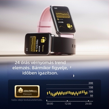 DIDO R40SProII okos karkötő – vérnyomás, oxigén-szint a vérben, pulzus, alvásfigyelés és Bluetooth hívások