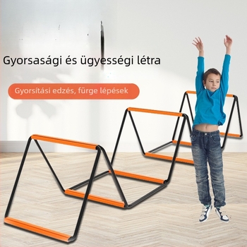 Rozsdamentes acélból készült agilitási létra, összecsukható és tárolható, moduláris összekapcsolási kialakítással, edzéssegéd futballhoz és futáshoz, testreszabható