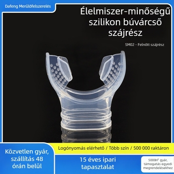 Szilikon sznorkel szájrész, univerzális, egyszer használatos, hordozható, felnőtteknek
