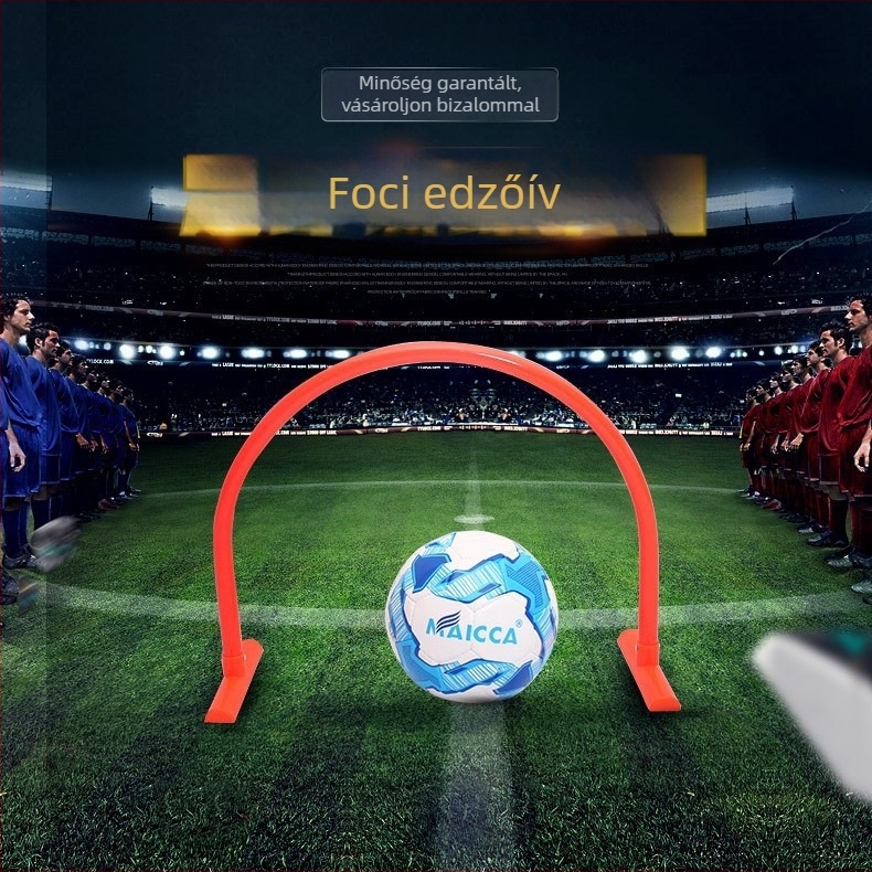 Futball mini kapu edzőkészlet labdakezeléshez és cselezéshez, röplabda akadályok