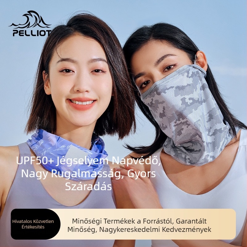 Kültéri fejkendő - napsugárzás elleni védelem, szél- és homokálló, virágos mintás, poliészter/spandex keverék, uniszex; ideális kerékpározáshoz és túrázáshoz