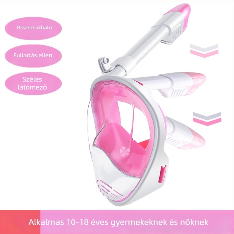 ABS anyagú sznorkelmaszk; felnőttek és gyermekek számára egyaránt; licencelt magánmárka; semleges márka