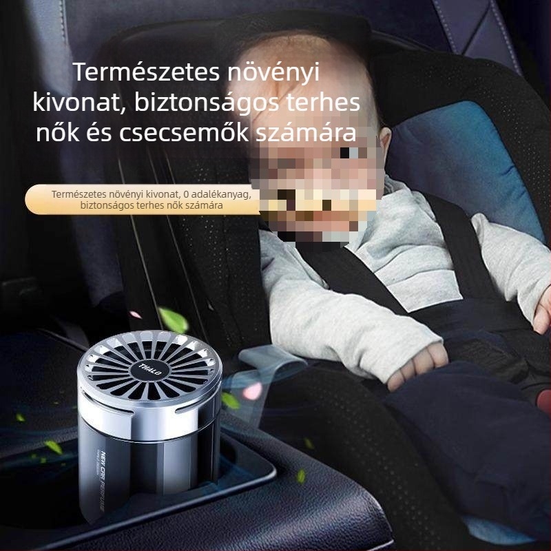 Integrált autóillatosító diffúzor szilárd illatanyagokkal, belső térhez, hosszú ideig tartó illat – Ocean, Musk Chypre, Osmanthus, Lemon