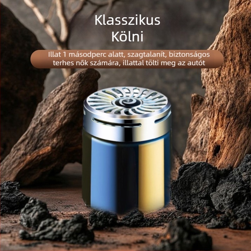Integrált autóillatosító diffúzor szilárd illatanyagokkal, belső térhez, hosszú ideig tartó illat – Ocean, Musk Chypre, Osmanthus, Lemon