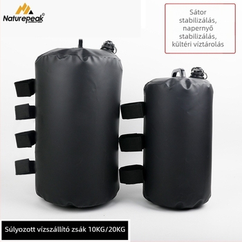 Kültéri víztartály alap sátorokhoz és napernyőkhöz — PVC, vízálló anyag, kapacitás 10 kg/20 kg, logó testreszabás