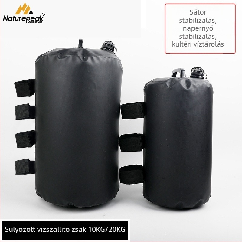 Kültéri víztartály alap sátorokhoz és napernyőkhöz — PVC, vízálló anyag, kapacitás 10 kg/20 kg, logó testreszabás