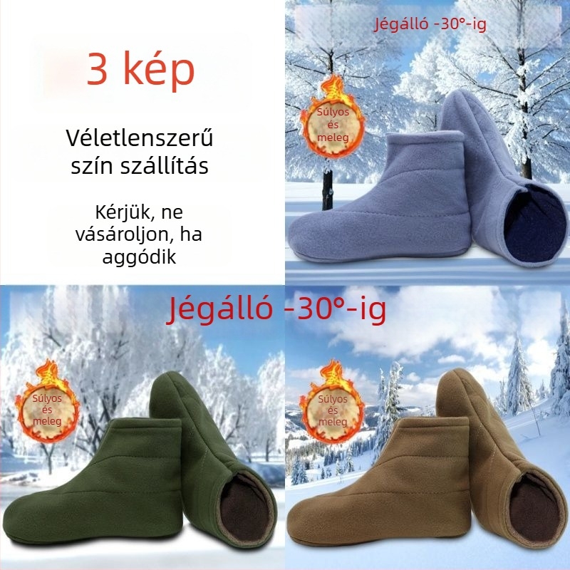 Gyapjúfilc zokni-liner téli bakancsokhoz és vízálló cipőkhöz, fleece-béléssel, meleg