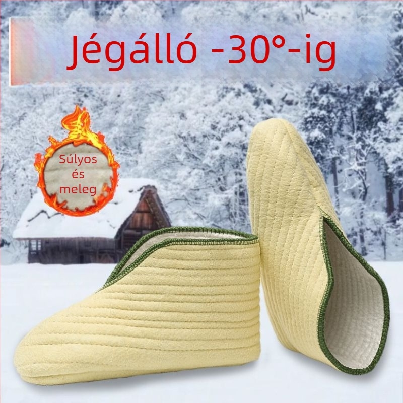 Gyapjúfilc zokni-liner téli bakancsokhoz és vízálló cipőkhöz, fleece-béléssel, meleg