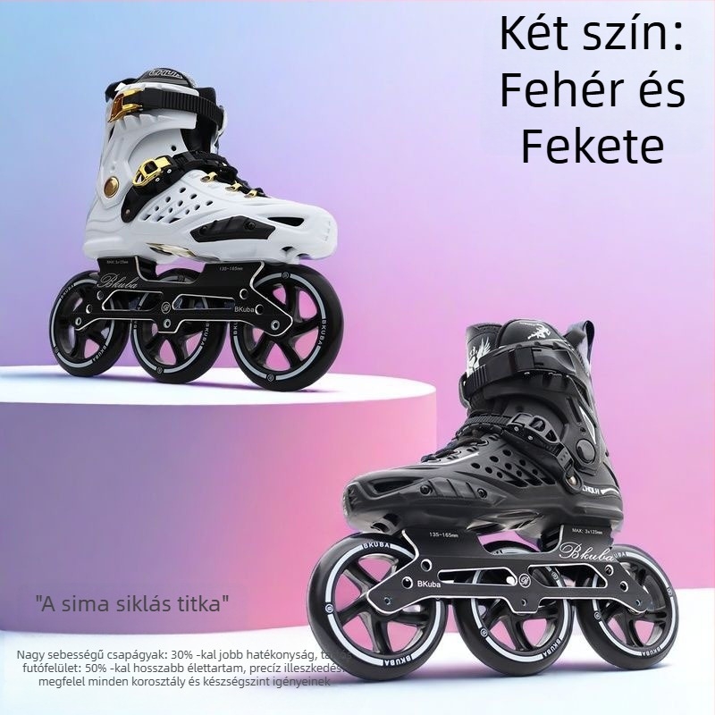 Háromkerekű gyorskorcsolya felnőtteknek és gyerekeknek, versenyszerű, utcai görkorcsolázás, méret 125
