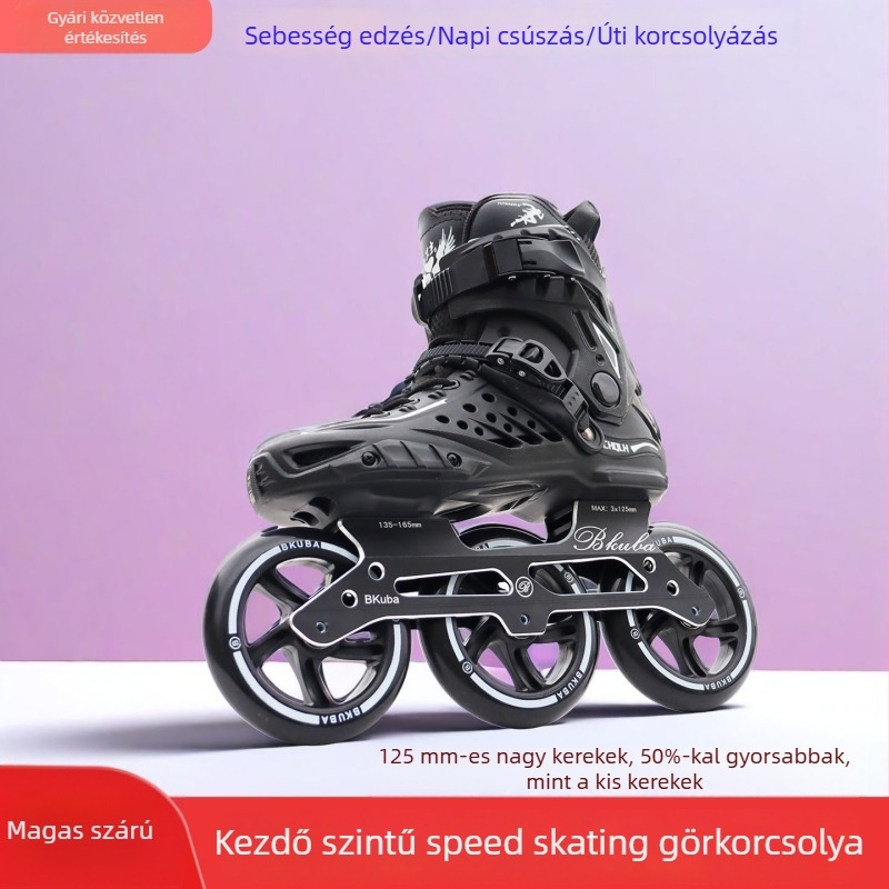 Háromkerekű gyorskorcsolya felnőtteknek és gyerekeknek, versenyszerű, utcai görkorcsolázás, méret 125