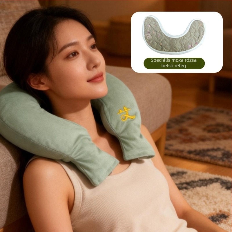 U‑alakú melegítő vízbetöltő tasak a nyak és a vállak számára, flanelből, 800 g, fűtés vízzel tölthető, testreszabható