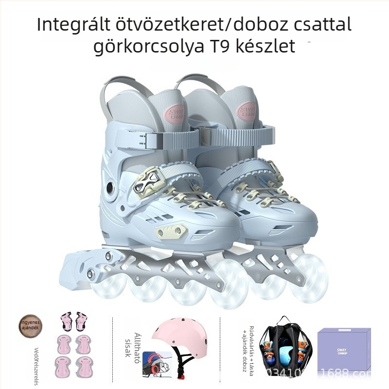 SWAY T9 Gyerekeknek edzésre szóló görkorcsolya integrált alumínium ötvözet vázával, PP felsőrésszel