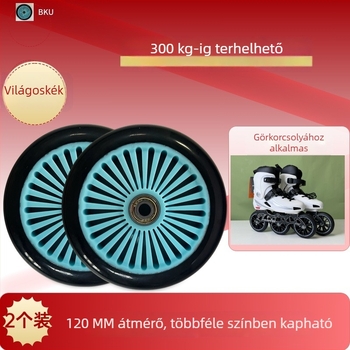120 mm PU kerék pótkészlet – 2 db, napraforgó mintázat, görkorcsolyákhoz, babakocsikhoz, kézikocsihoz és bútorokhoz