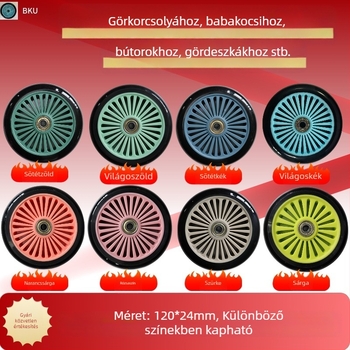 120 mm PU kerék pótkészlet – 2 db, napraforgó mintázat, görkorcsolyákhoz, babakocsikhoz, kézikocsihoz és bútorokhoz