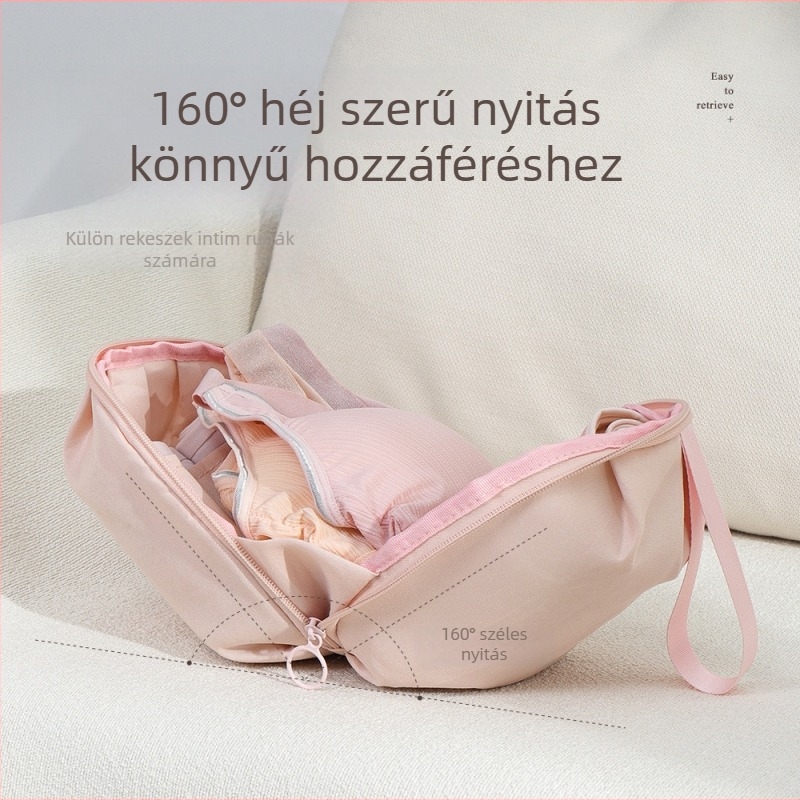 Női fehérnemű tároló táska, modell W2506, gömb alak, twill anyag, sokfunkciós utazási szervező