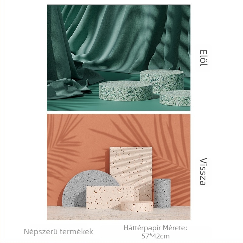 3D hátterű papír termékfotózáshoz — Anyag: Papír, Modell: 3D hátterű papír, Súly: 0,2 kg