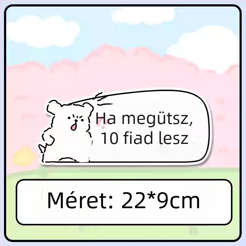 Autó karosszéria matrica – mágneses felhelyezés; anyag: matrica; típus: karosszéria matrica