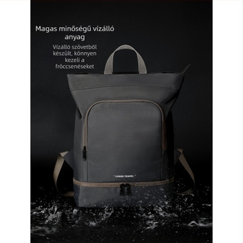 Vízálló hátizsák vízi sportokhoz (Anyag: PU; Belső anyag: poliészter; Funkciók: vízálló, lélegző, száraz–nedves szétválasztás)