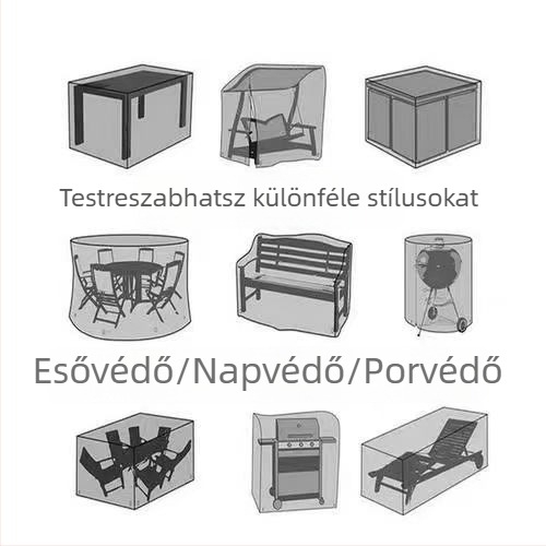 Sűrített por- és esővédő huzat gépekhez és kültéri bútorokhoz, UV-védelem és vízállóság
