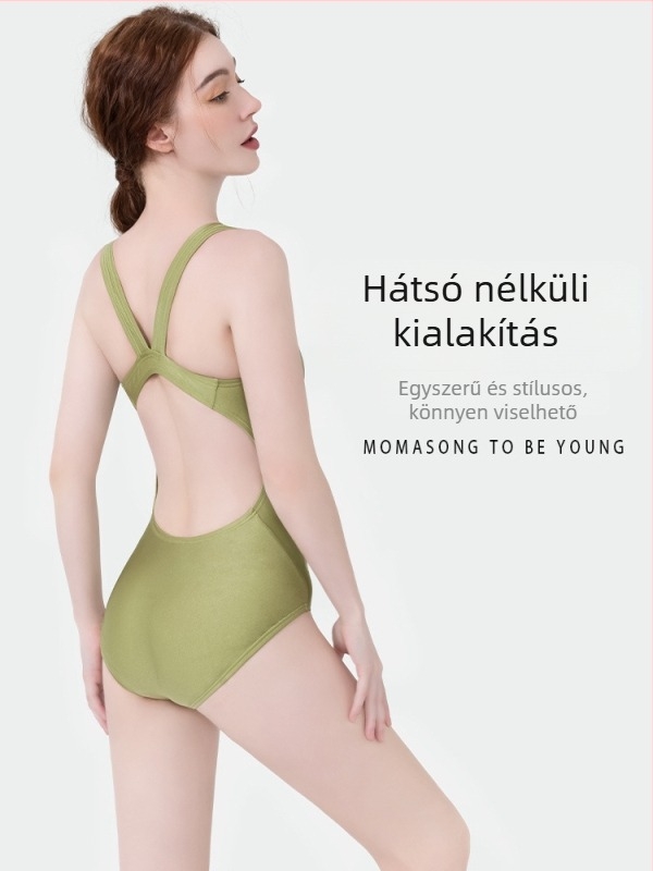 Női egyrészes fürdőruha — magas derék, egyszínű mintázat, mellbetéttel, anyag nylon/spandex (84/16), 200 g; bélés poliészter/spandex (90/10), ujj nélküli