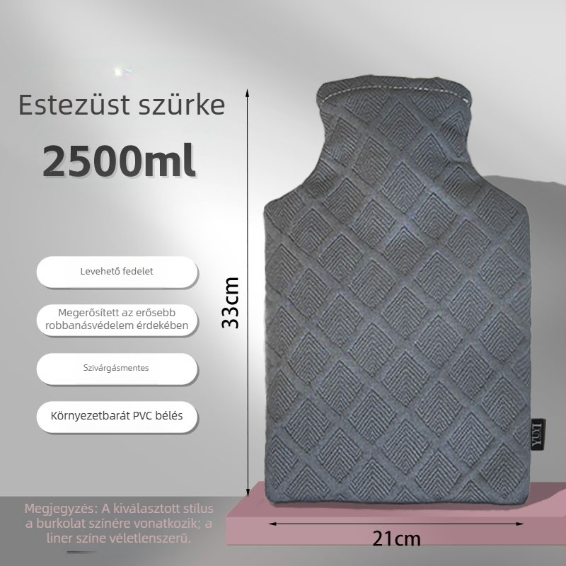 Vízfeltöltésű melegvíz-palack – japán stílus, nagy sűrűségű PVC, vízbefecskendezéses fűtés, egész test melegítésére, meleg és hideg használat
