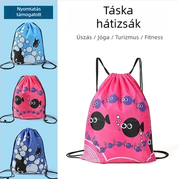 Húzózsinóros tároló táska — Oxford anyag, poliészter, kapacitás 1450, kültéri víztáska