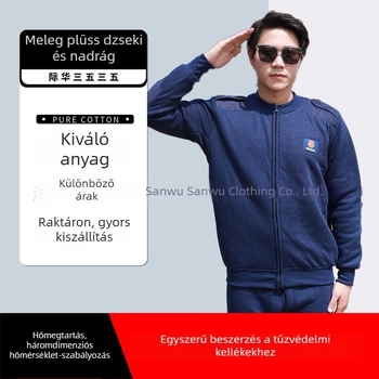 Fleece dzseki és nadrág szett, uniszex, téli viselet, polár fleece anyag, kardigán stílus, melegen tart