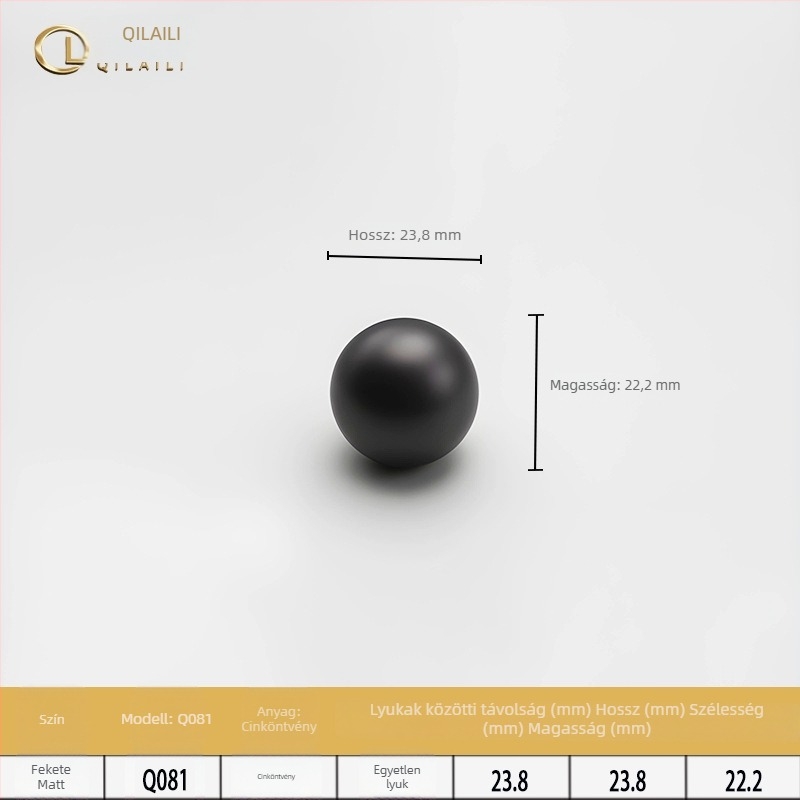 Szekrényajtó fogantyú - francia stílus, cink ötvözet, öntvény die casting, gömbölyű alak, felületi rögzítés