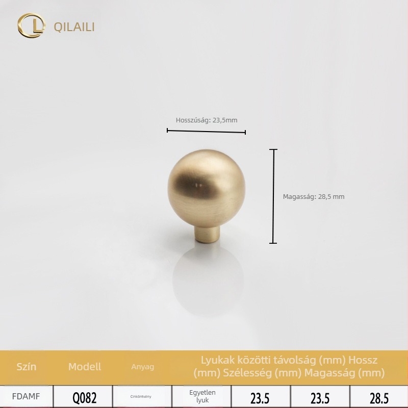 Szekrényajtó fogantyú - francia stílus, cink ötvözet, öntvény die casting, gömbölyű alak, felületi rögzítés