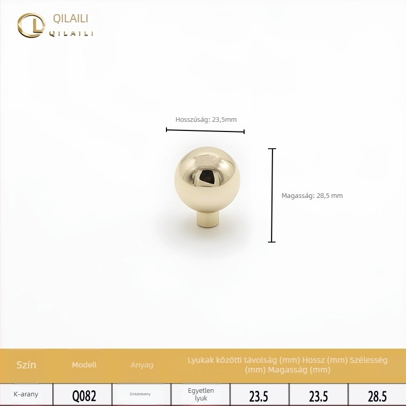 Szekrényajtó fogantyú - francia stílus, cink ötvözet, öntvény die casting, gömbölyű alak, felületi rögzítés