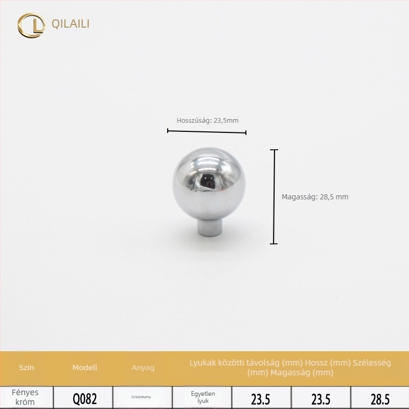 Szekrényajtó fogantyú - francia stílus, cink ötvözet, öntvény die casting, gömbölyű alak, felületi rögzítés