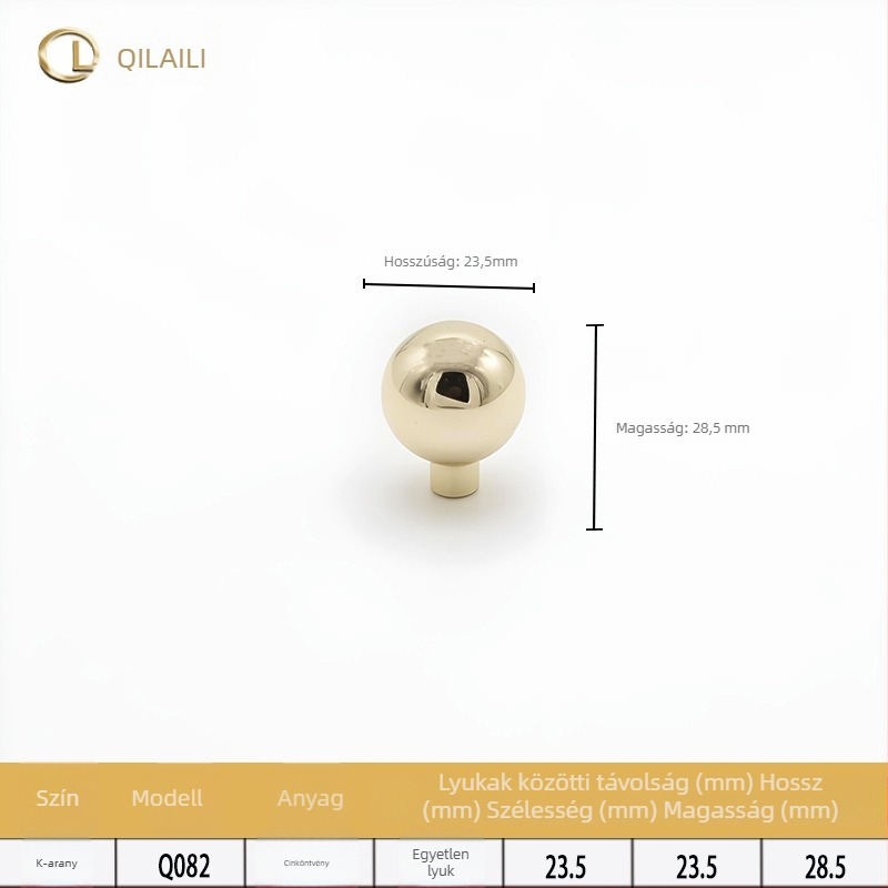 Szekrényajtó fogantyú - francia stílus, cink ötvözet, öntvény die casting, gömbölyű alak, felületi rögzítés