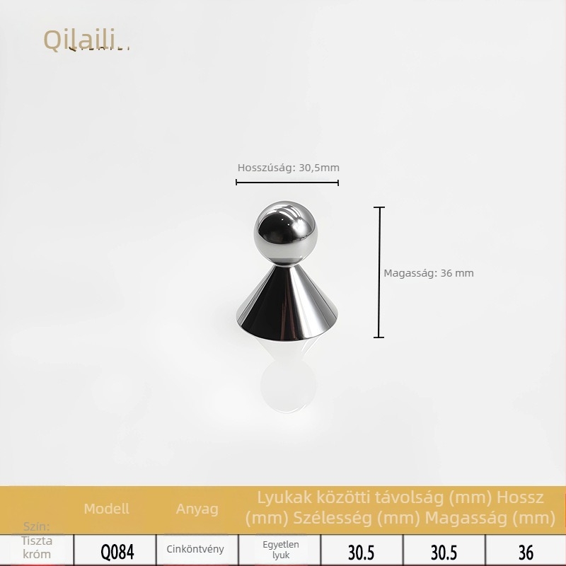 Szekrényajtó fogantyú - francia stílus, cink ötvözet, öntvény die casting, gömbölyű alak, felületi rögzítés