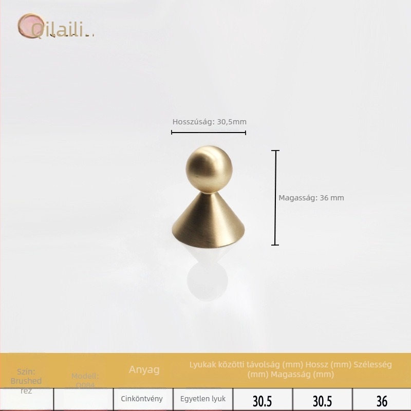 Szekrényajtó fogantyú - francia stílus, cink ötvözet, öntvény die casting, gömbölyű alak, felületi rögzítés