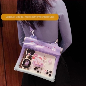 Telefonos vízálló táska érintőképernyővel, PVC vízálló tok úszáshoz és szabadtéri tevékenységekhez, rajzolt minta