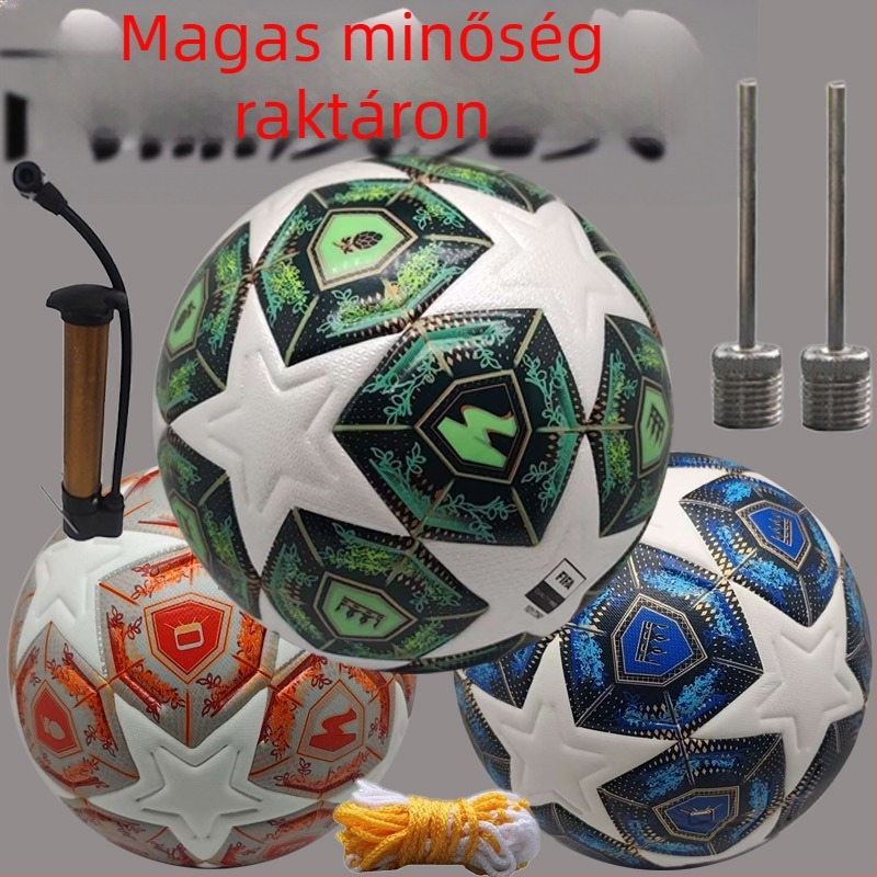 PU magas rugalmasságú varrat nélküli futballlabda felnőtteknek, ligaszintű, kopásálló és rúgásálló