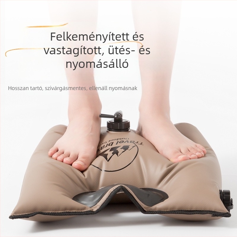 Kültéri összecsukható, vízálló víztároló tasak, 8L, szelep, PVC háló anyagú