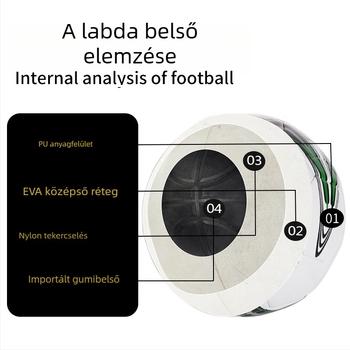 PU futball méret 5 iskolai edzésekre és versenyekre, felnőtt vastagabb kiadás, gépi varrással, standard testre szabott