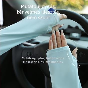 Női nyári UV-védett karvédők autóvezetéshez és kerékpárhoz – vékony, laza illeszkedés, nylon Ice Silk anyagú