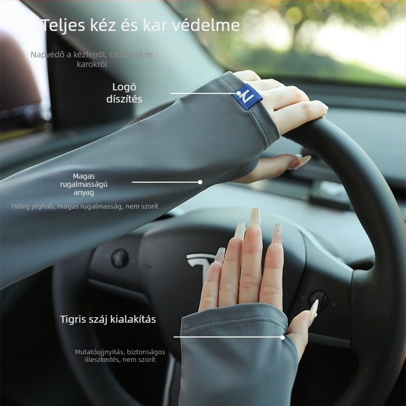 Női nyári UV-védett karvédők autóvezetéshez és kerékpárhoz – vékony, laza illeszkedés, nylon Ice Silk anyagú