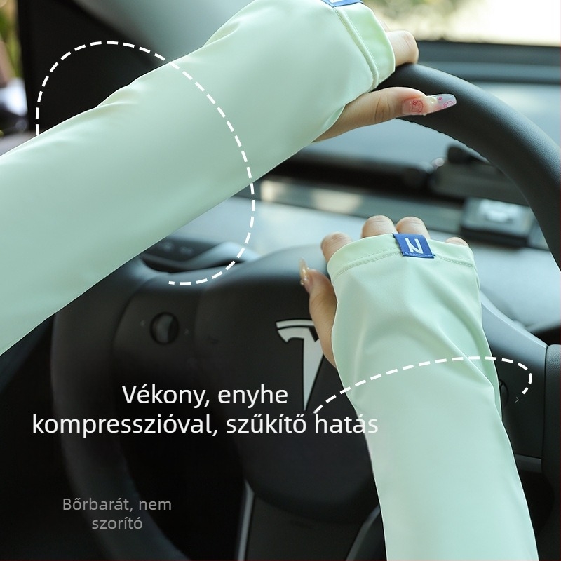 Női nyári UV-védett karvédők autóvezetéshez és kerékpárhoz – vékony, laza illeszkedés, nylon Ice Silk anyagú