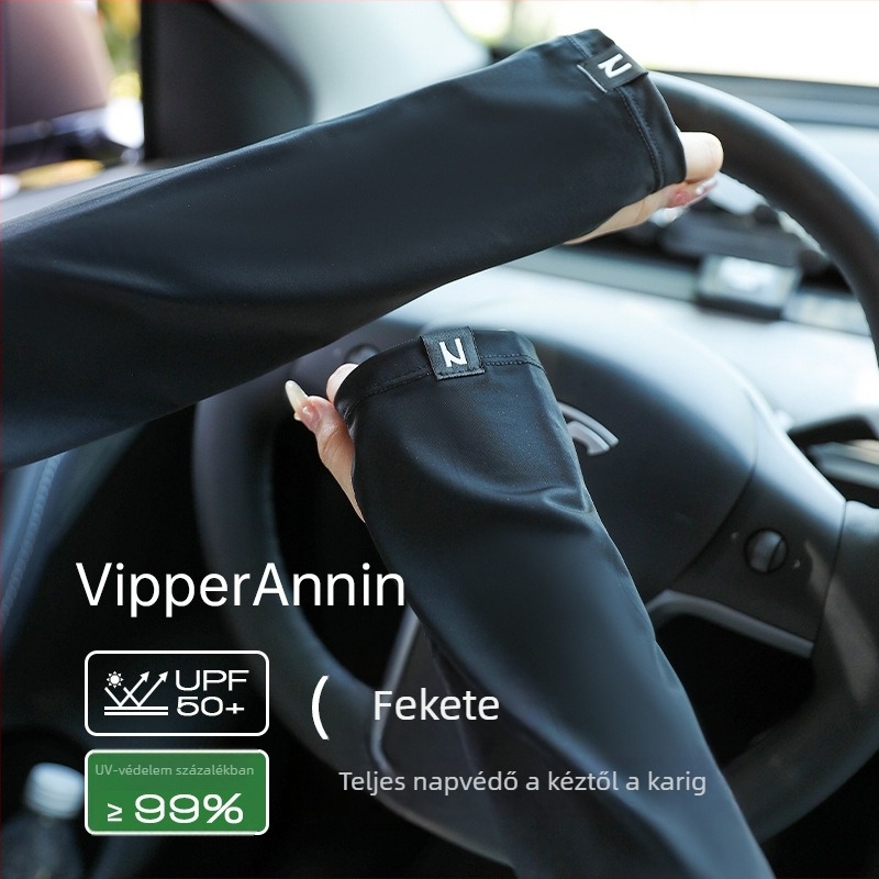 Női nyári UV-védett karvédők autóvezetéshez és kerékpárhoz – vékony, laza illeszkedés, nylon Ice Silk anyagú