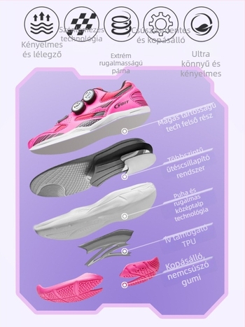 Uniszex tollaslabda cipő csattal záródó, lélegző hálós felsőrész, könnyű, ütéscsillapítás, alacsony profilú talp, gumitalp