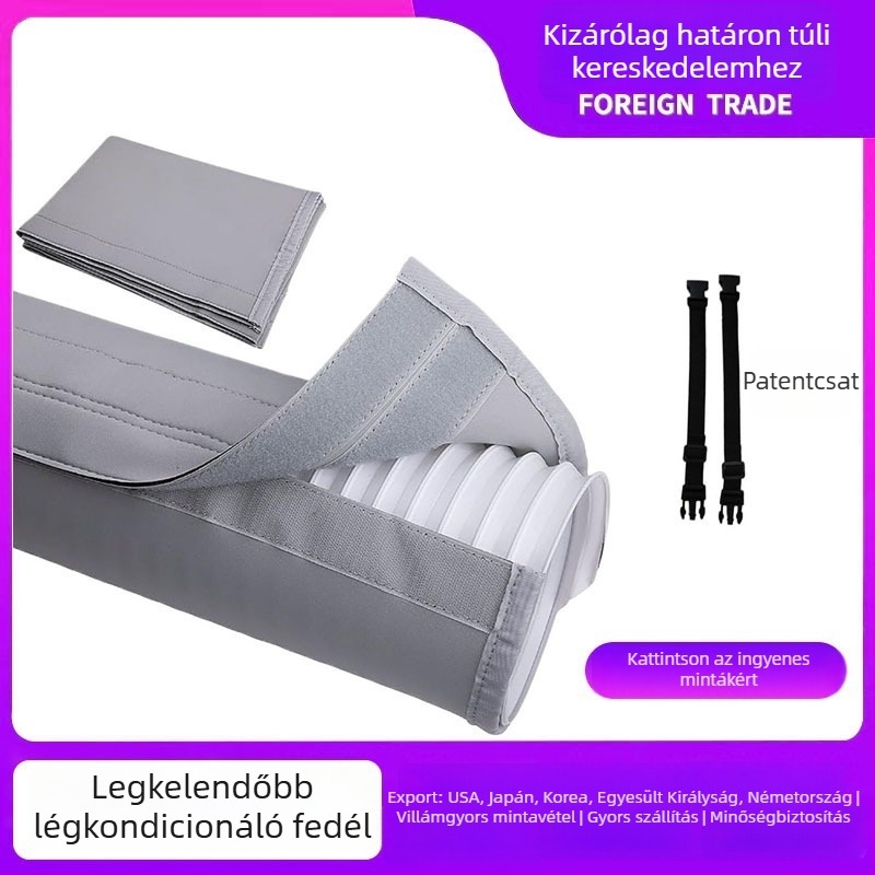 Velcro-os klímás csővédő huzat, kipufogócső védelme, vízálló és fagyálló szigetelés