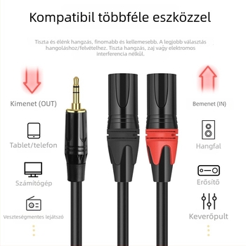 YYTCG 3.5 mm to dual XLR audió kábel PVC burkolattal hang- és videóberendezésekhez