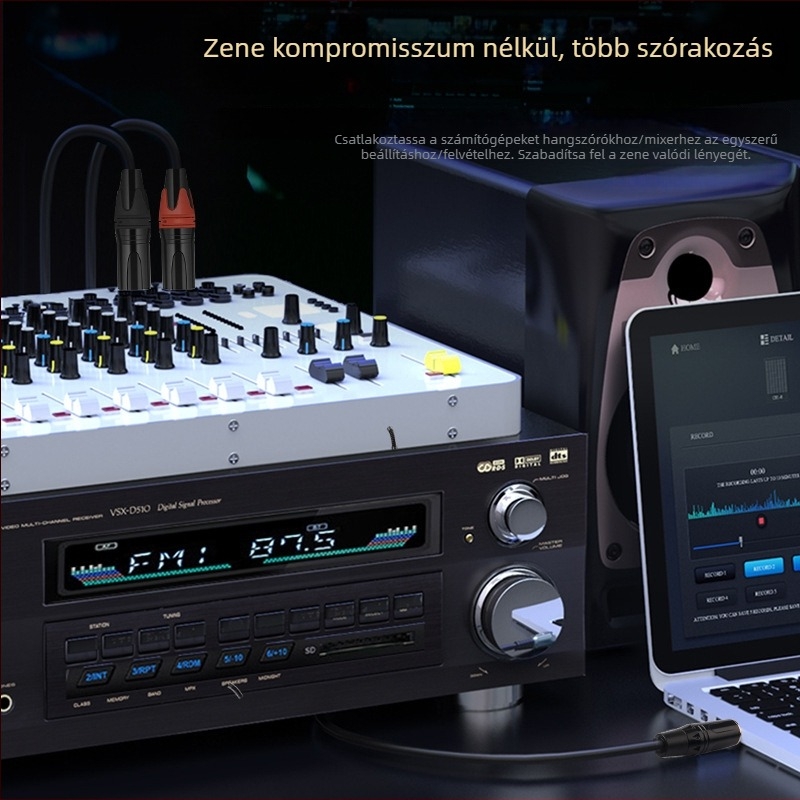 YYTCG 3.5 mm to dual XLR audió kábel PVC burkolattal hang- és videóberendezésekhez