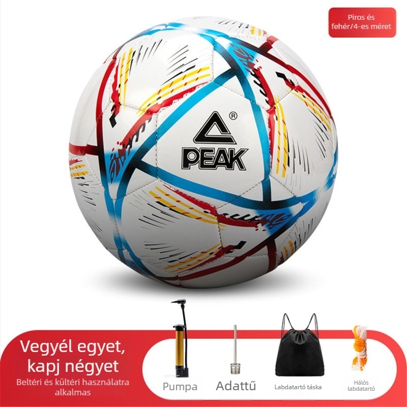 Peak gyerekeknek szánt futball-labda, méret 4 és 5 – edzőlabda általános iskolásoknak és fiataloknak