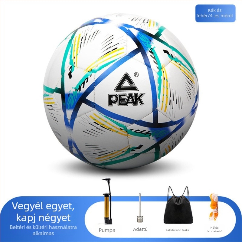 Peak gyerekeknek szánt futball-labda, méret 4 és 5 – edzőlabda általános iskolásoknak és fiataloknak